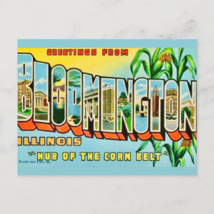 Bloomington IL Hälsningar vykort