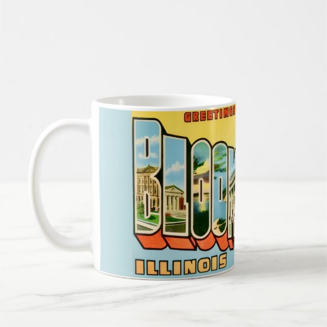 Bloomington IL Hälsningsmugg Kaffemugg (Vänster)