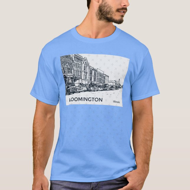 Bloomington Illinois Oversized T Shirt (Framsida)
