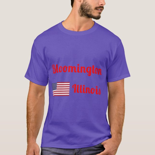 Bloomington Illinois-Snyggt, utskrift2 T Shirt (Framsida)
