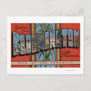 Bloomington, Illinois - Stora bokstavsscener Vykort