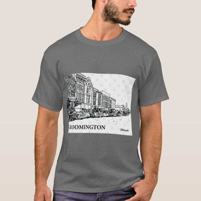 Bloomington Illinois T Shirt (Framsida)