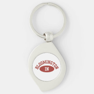 Bloomington Indiana Knapp - College Football Nål Swirl Silverfärgad Nyckelring