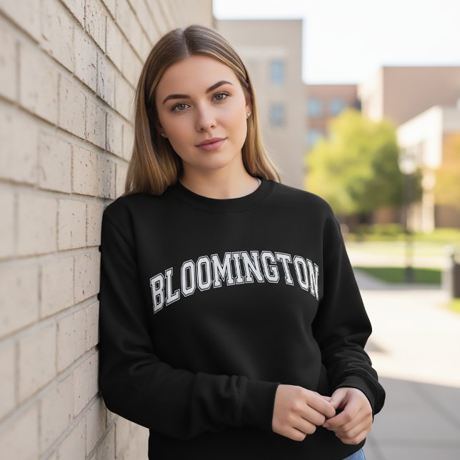 BLOOMINGTON Universitetstyp Amerikanskt College Lång Ärmad Tröja (Skapare uppladdad)