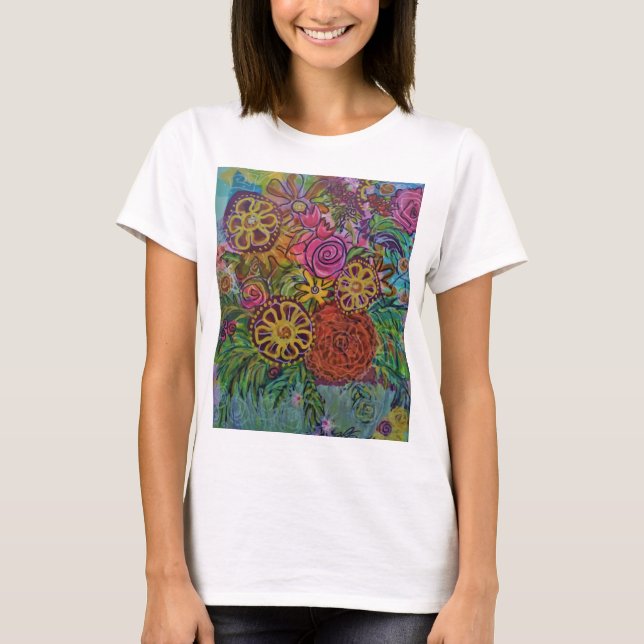 Blooms Dam-Shirt T Shirt (Framsida)
