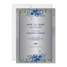 Blooms för grönt och metalliskt Guld: Spara datum