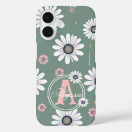 Blooms för rosa Daisy: Minimalistiskt Blommönster