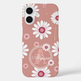 Blooms för rosa Daisy: Minimalistiskt Blommönster