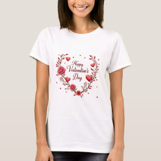 Blooms från kärlek: Alla hjärtans hjärta och blomm T Shirt