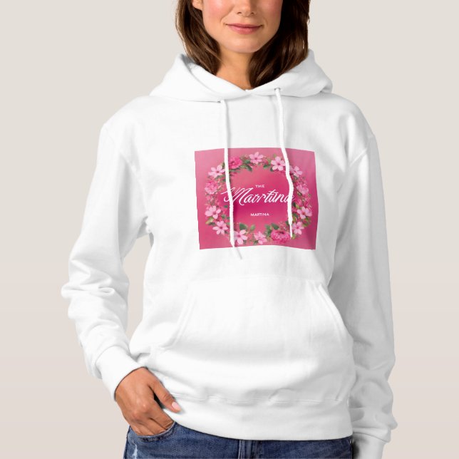 "Blooms in Vogue: A Blommigt Symphony for Women" T Shirt (Framsida)