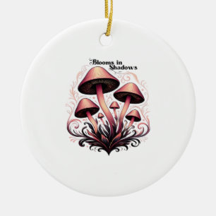 Blooms Shadows - Whimsigoth Mushroom Art Pastel Go Julgransprydnad Keramik