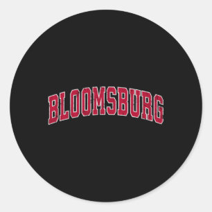 Bloomsburg Pennsylvania Pa Sports Red Runt Klistermärke