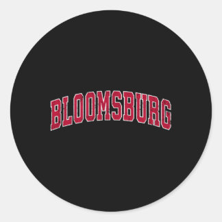 Bloomsburg Pennsylvania Pa Sports Red Runt Klistermärke