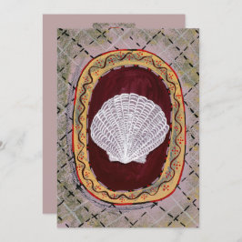 Bloomsbury & Charleston-Inspired Seashell Art-kort Julkort