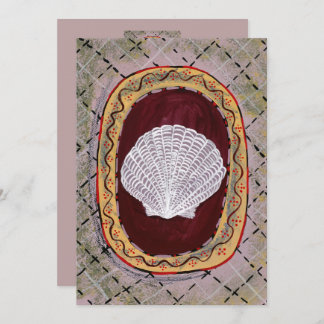 Bloomsbury & Charleston-Inspired Seashell Art-kort Julkort
