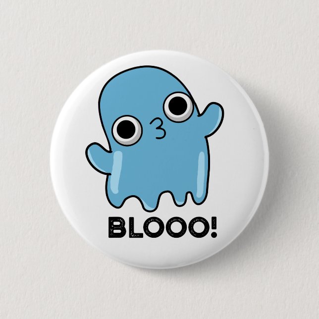 Blooo Funny Blue Ghost Pun Knapp (Framsida)