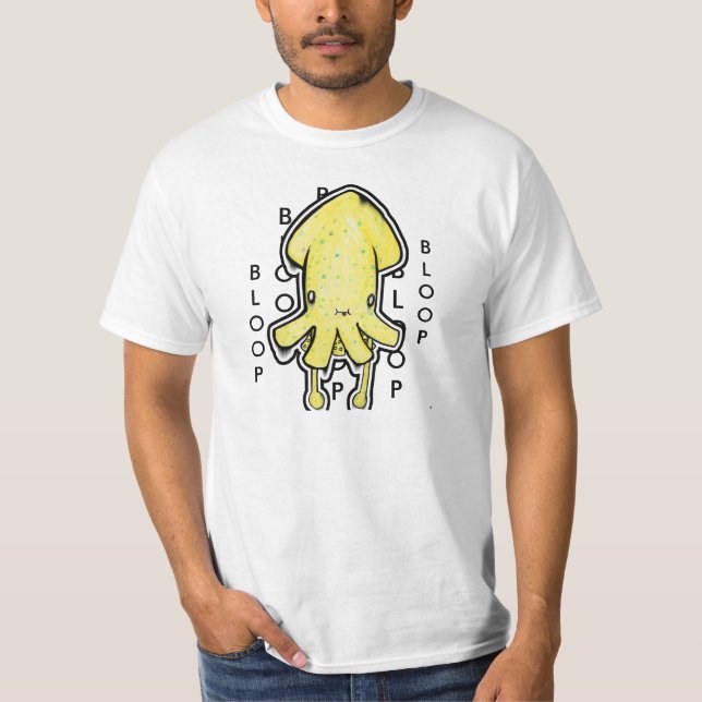Blooptioarmad bläckfisk t shirt (Framsida)