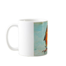 BloOrp! Det engelska röda Robinet på blåttbakgrund