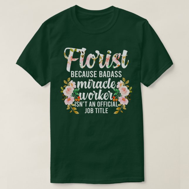 Blorist-avskrivning blomma Arrangemanga Blommigtar T Shirt (Design framsida)