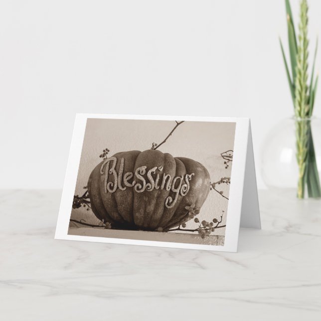 BLÖSNINGAR VID THANKSGIVING OCH VARJE DAG HELGKORT (Framsida)