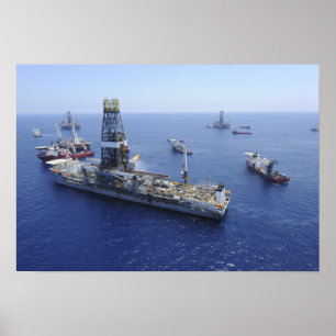 Blossa funktioner som föras av drillshipen poster