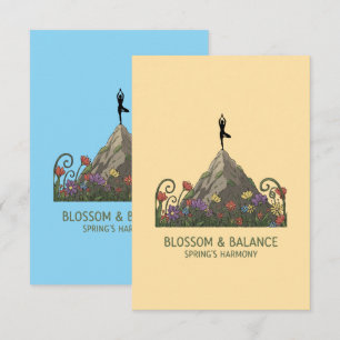 Blossom & Balance Yoga Trädposition Vårens Harmo Tack Kort