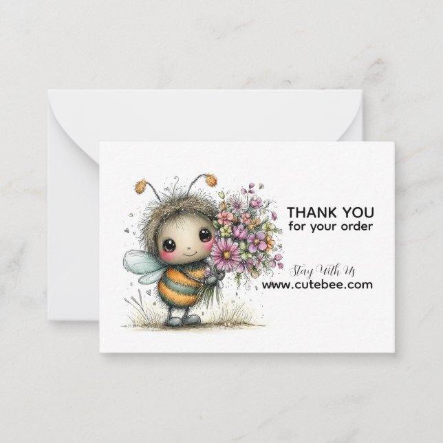 Blossom Bee Buddy Tack Anteckningskort (Framsida)