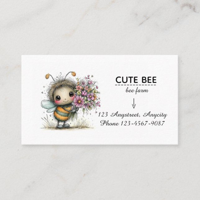 Blossom Bee Buddy Visitkort (Framsida)