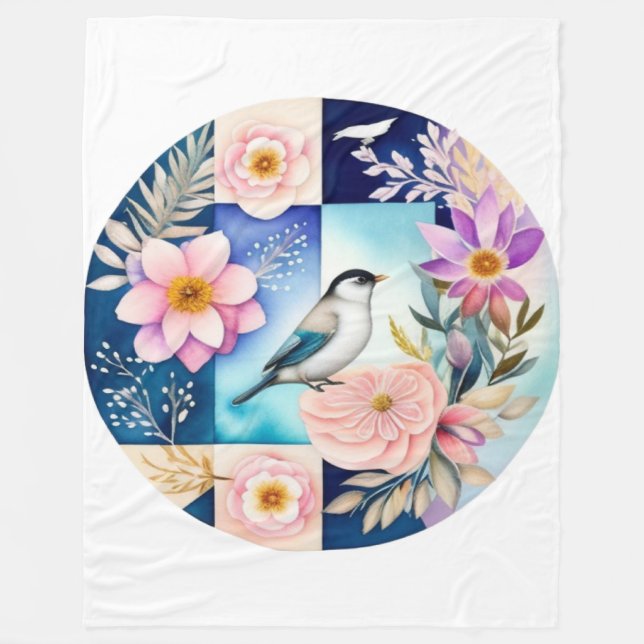 Blossom & Bird  Fleecefilt (Framsidan)