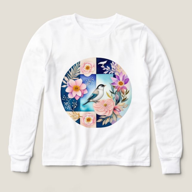 Blossom & Bird  T Shirt (Design framsida)