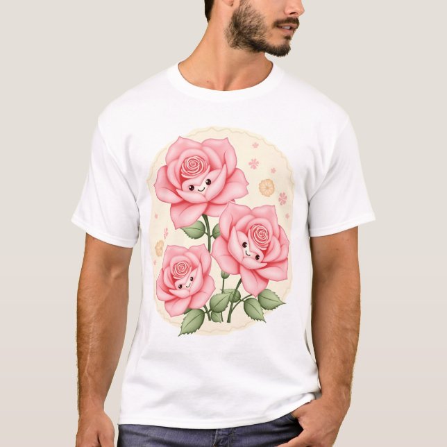Blossom Buddies: Petals with Personality T Shirt (Framsida)