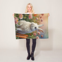 Blossom Bunny & Morotslapp Fleecefilt