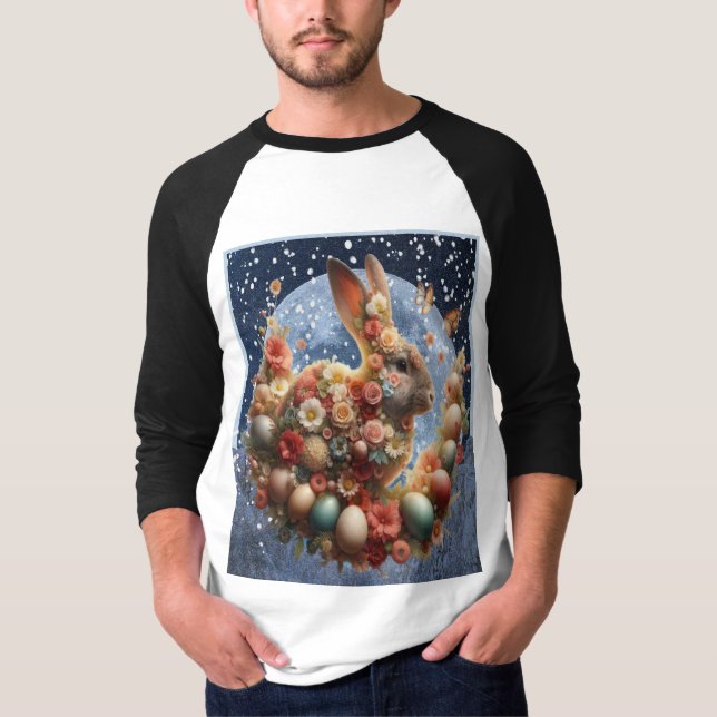 Blossom Bunny Påsk  T Shirt (Framsida)