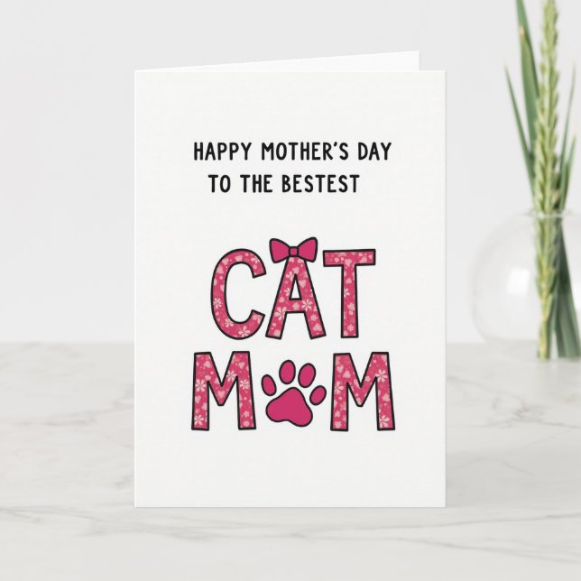 Blossom Cat Mom-kort Kort (Framsida)