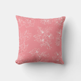 Blossom Elegance – Soft Pink Floral Pillow Kudde