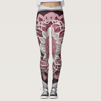 Blossom Harmony Maroon och Pink Floral Legging