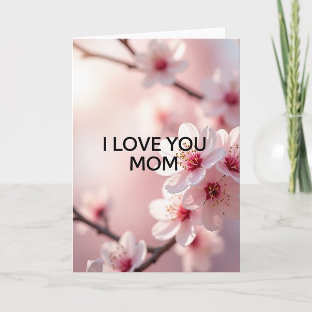 Blossom jag älskar dig mamma-kort kort (Framsida)