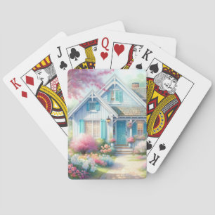 Blossom Lane Blå Stugträdgård Casinokort