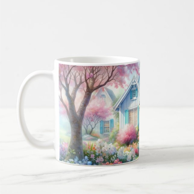 Blossom Lane Blue Cottage Garden Kaffemugg (Vänster)