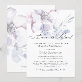 Blossom Love är Tålmodig  Drive Thru Bröllopsfest Inbjudningar