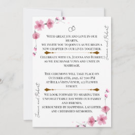 Blossom Love Wedding Invitation Inbjudningar
