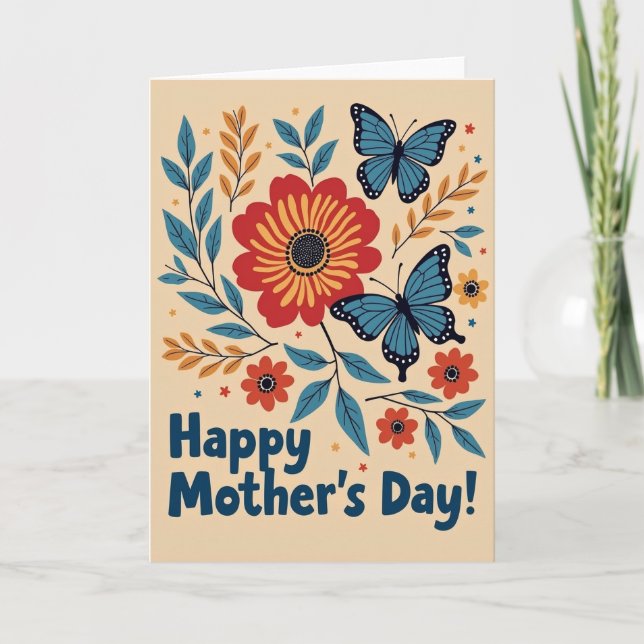 Blossom Mors Dag Illustration Kort (Framsida)