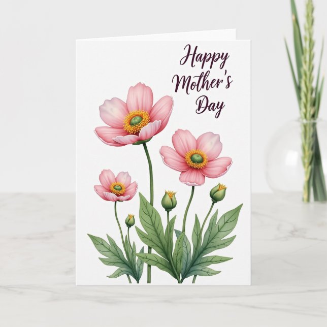 Blossom Mors Dags Kortmanuskrift Kort (Framsida)