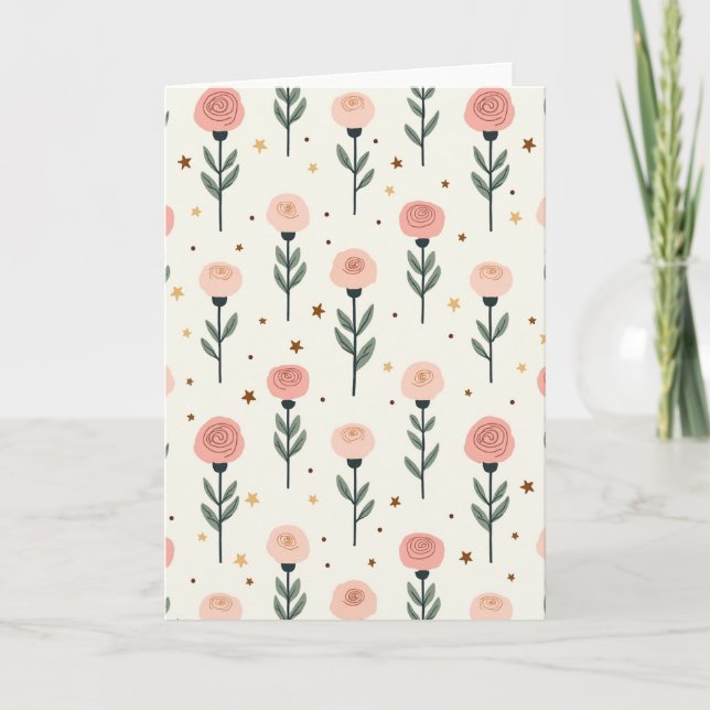 Blossom Mors Dags Mönsterkort Kort (Framsida)