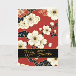 Blossom Nouveau | Elegant Floral Anpassad Tack Kort