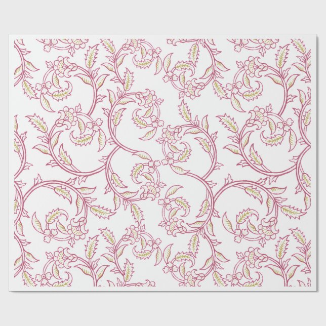 "Blossom Paisley" Elegant Blommig Presentinslagnin Presentpapper (Platt)