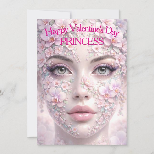 Blossom Serenity Muse, Alla hjärtans dag-kort Julkort (Framsida)