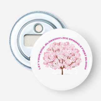Blossom Serenity – Rosa Blomsterräd Konst Flasköppnare