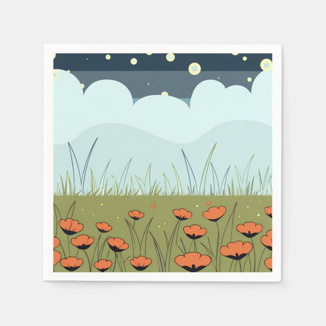 Blossom Starry Night Pappersservett (Framsidan)