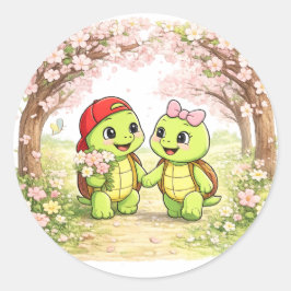 Blossom Walk Runt Klistermärke